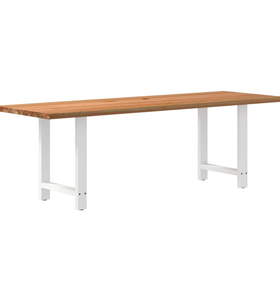 Esstisch Hellbraun 240x80x74 cm Massivholz Eiche Rechteckig