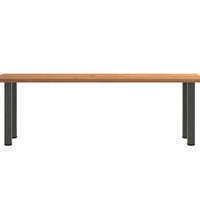 Esstisch mit Baumkanten 240x80x74cm Massivholz Eiche Rechteckig