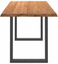 Esstisch mit Baumkanten 240x80x74cm Massivholz Eiche Rechteckig