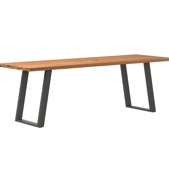 Esstisch mit Baumkanten 240x80x74cm Massivholz Eiche Rechteckig