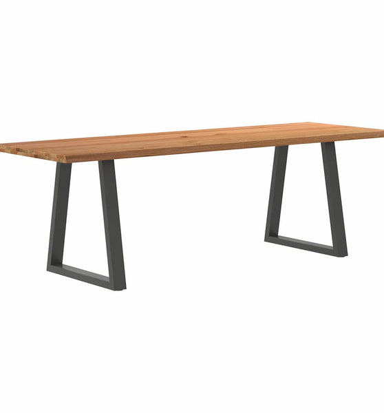 Esstisch mit Baumkanten 240x80x74 cm Massivholz Eiche