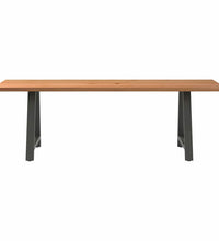 Esstisch mit Baumkanten 240x80x74cm Massivholz Eiche Rechteckig