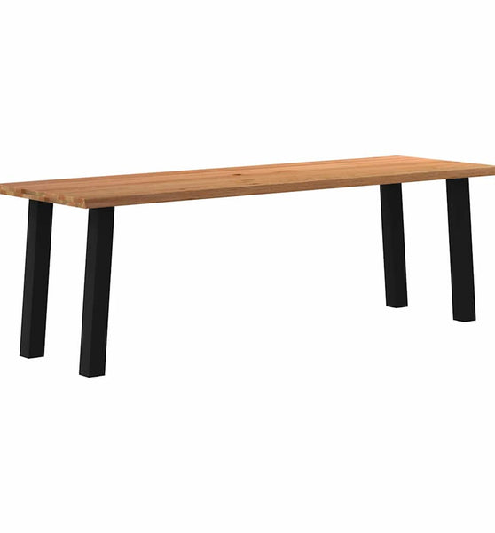 Esstisch mit Baumkanten 240x80x74cm Massivholz Eiche Rechteckig