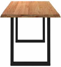 Esstisch mit Baumkanten 240x80x74cm Massivholz Eiche Rechteckig