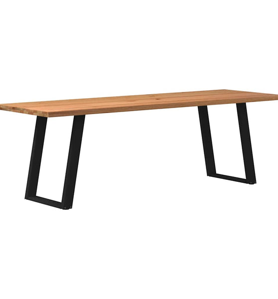 Esstisch mit Baumkanten 240x80x74cm Massivholz Eiche Rechteckig