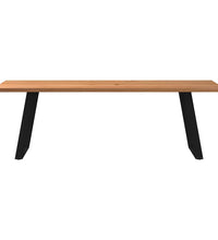 Esstisch mit Baumkanten 240x80x74cm Massivholz Eiche Rechteckig