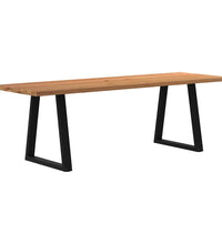 Esstisch mit Baumkanten 240x80x74 cm Massivholz Eiche