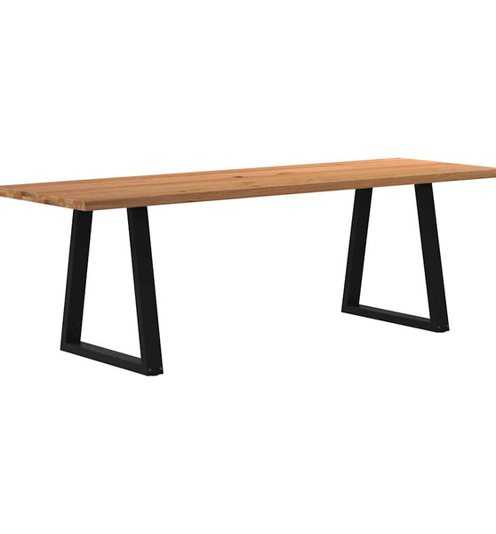 Esstisch mit Baumkanten 240x80x74 cm Massivholz Eiche