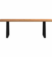 Esstisch mit Baumkanten 240x80x74 cm Massivholz Eiche