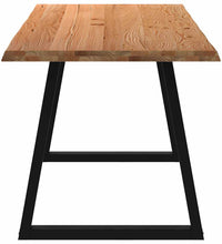 Esstisch mit Baumkanten 240x80x74 cm Massivholz Eiche