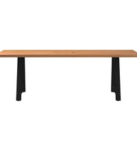 Esstisch mit Baumkanten 240x80x74cm Massivholz Eiche Rechteckig