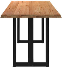 Esstisch mit Baumkanten 240x80x74cm Massivholz Eiche Rechteckig