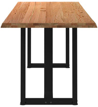 Esstisch mit Baumkanten 240x80x74cm Massivholz Eiche Rechteckig