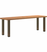 Esstisch mit Baumkanten 240x80x74cm Massivholz Eiche Rechteckig