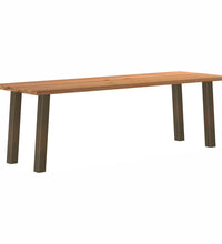 Esstisch mit Baumkanten 240x80x74cm Massivholz Eiche Rechteckig