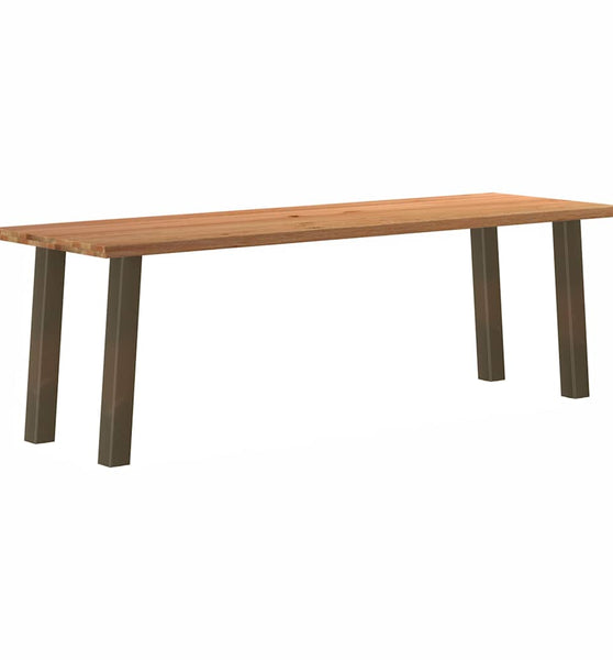 Esstisch mit Baumkanten 240x80x74cm Massivholz Eiche Rechteckig