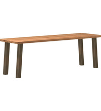 Esstisch mit Baumkanten 240x80x74cm Massivholz Eiche Rechteckig