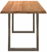 Esstisch mit Baumkanten 240x80x74cm Massivholz Eiche Rechteckig