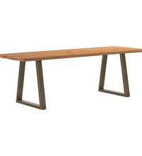 Esstisch mit Baumkanten 240x80x74 cm Massivholz Eiche