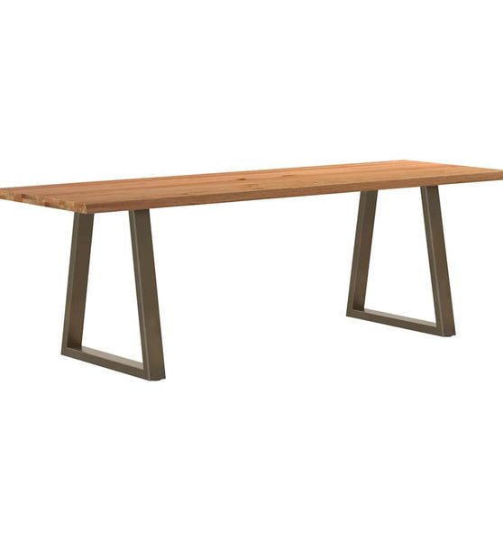 Esstisch mit Baumkanten 240x80x74 cm Massivholz Eiche