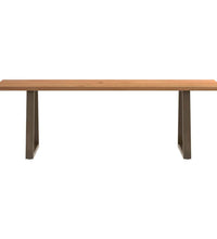 Esstisch mit Baumkanten 240x80x74 cm Massivholz Eiche