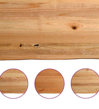 Esstisch mit Baumkanten 240x80x74 cm Massivholz Eiche