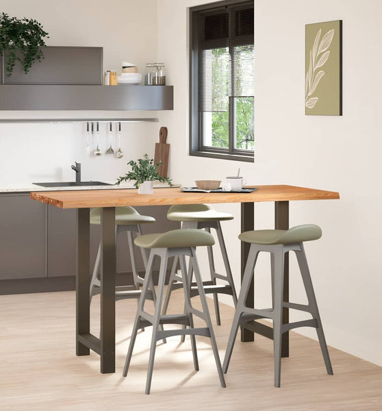 Bartisch Hellbraun 180x80x112 cm Massivholz Eiche Rechteckig