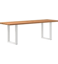 Esstisch mit Baumkanten 240x80x74cm Massivholz Eiche Rechteckig