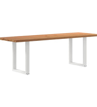 Esstisch mit Baumkanten 240x80x74cm Massivholz Eiche Rechteckig