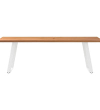 Esstisch mit Baumkanten 240x80x74cm Massivholz Eiche Rechteckig