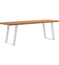 Esstisch mit Baumkanten 240x80x74cm Massivholz Eiche Rechteckig