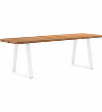 Esstisch mit Baumkanten 240x80x74 cm Massivholz Eiche