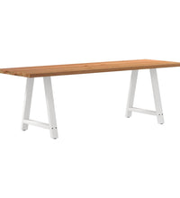 Esstisch mit Baumkanten 240x80x74cm Massivholz Eiche Rechteckig