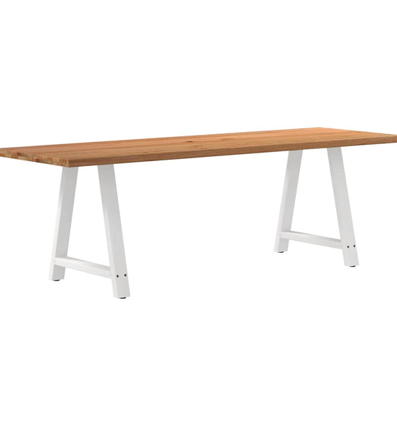 Esstisch mit Baumkanten 240x80x74cm Massivholz Eiche Rechteckig