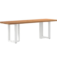 Esstisch mit Baumkanten 240x80x74cm Massivholz Eiche Rechteckig