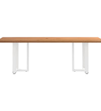 Esstisch mit Baumkanten 240x80x74cm Massivholz Eiche Rechteckig