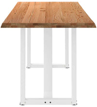 Esstisch mit Baumkanten 240x80x74cm Massivholz Eiche Rechteckig