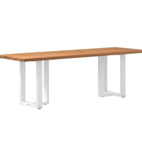 Esstisch mit Baumkanten 240x80x74cm Massivholz Eiche Rechteckig