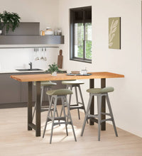 Bartisch Hellbraun 200x80x112 cm Massivholz Eiche Rechteckig