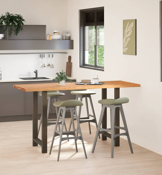 Bartisch Hellbraun 200x80x112 cm Massivholz Eiche Rechteckig