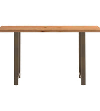 Bartisch Hellbraun 200x80x112 cm Massivholz Eiche Rechteckig