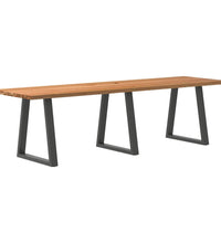 Esstisch Hellbraun 280x80x74 cm Massivholz Eiche Rechteckig