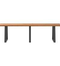 Esstisch Hellbraun 280x80x74 cm Massivholz Eiche Rechteckig