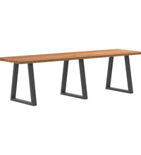 Esstisch Hellbraun 280x80x74 cm Massivholz Eiche Rechteckig