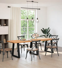 Esstisch Hellbraun 280x80x74 cm Massivholz Eiche Rechteckig