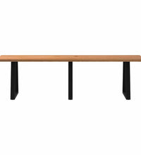 Esstisch Hellbraun 280x80x74 cm Massivholz Eiche Rechteckig