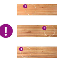 Esstisch Hellbraun 280x80x74 cm Massivholz Eiche Rechteckig