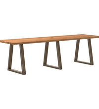 Esstisch Hellbraun 280x80x74 cm Massivholz Eiche Rechteckig