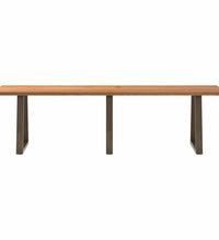 Esstisch Hellbraun 280x80x74 cm Massivholz Eiche Rechteckig