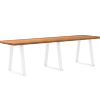 Esstisch Hellbraun 280x80x74 cm Massivholz Eiche Rechteckig